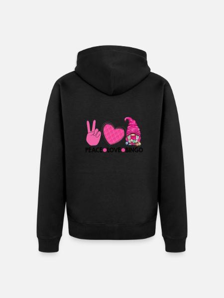 Frieden Liebe Bingo - Unisex Premium Bio Zip Hoodie -