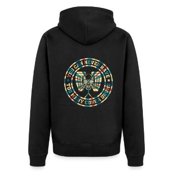 Conga Drummer - Vous ne pouvez jamais avoir trop de conga - Veste à capuche bio Premium Unisexe - noir - Dos - Nico (187cm)