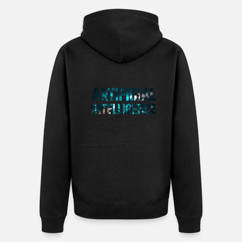 Ai Artificial Intelligence - Unisex Premium Bio Zip Hoodie - Schwarz