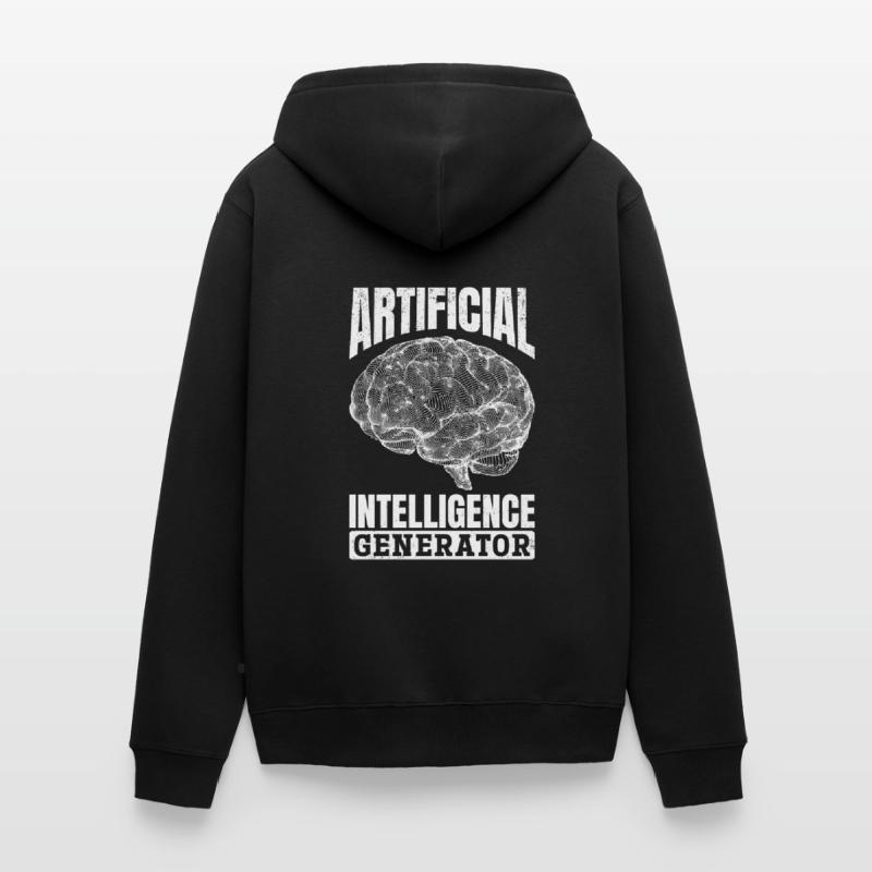 Artificial Intelligence Generator Unisex Premium Organic Zip Hoodie