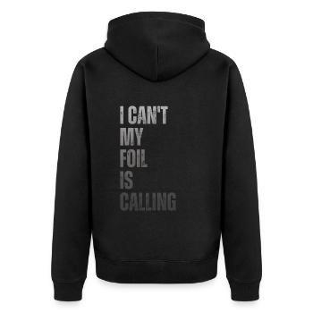 Wing Foil Wingsurfing Foil Wing - Unisex Premium Organic Zip Hoodie - black - Back - Nico (187cm)