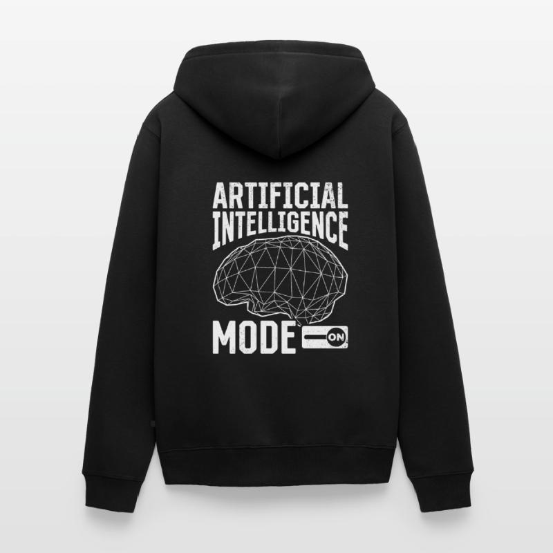 Artificial Intelligence Mode On Unisex Premium Organic Zip Hoodie