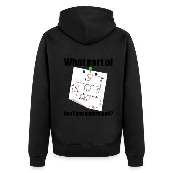 Which part of the Aresti aerobatic maneuvers - Unisex Premium Organic Zip Hoodie - black - Back - Nico (187cm)