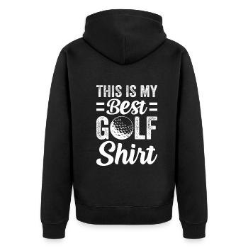 C’est ma meilleure chemise de golf - Golfeur Joueur de golf - Veste à capuche bio Premium Unisexe - noir - Dos - Nico (187cm)