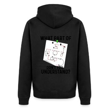 Don't you understand aerobatic Aresti figures - Unisex Premium Organic Zip Hoodie - black - Back - Nico (187cm)