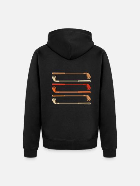 Golf Clubs - Golfer Clubs Golfing Golf Player - Unisex Premium Organic Zip Hoodie - black