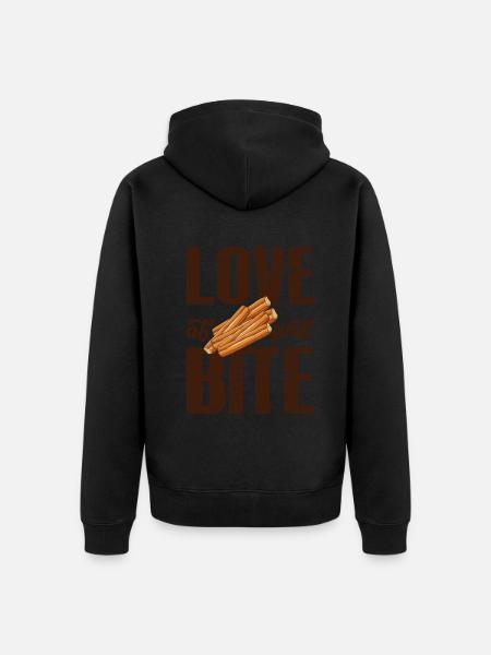 Love at first bite Mexican churros - Unisex Premium Organic Zip Hoodie - 