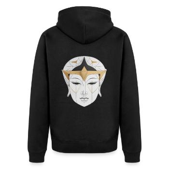 Asiatique - Veste à capuche bio Premium Unisexe - noir - Dos - Nico (187cm)
