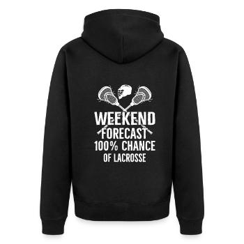 Prévisions du week-end 100% de chances de crosse - Veste à capuche bio Premium Unisexe - noir - Dos - Nico (187cm)