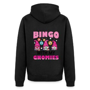 Bingo avec mes gnomies Bingo drôle - Veste à capuche bio Premium Unisexe - noir - Dos - Nico (187cm)