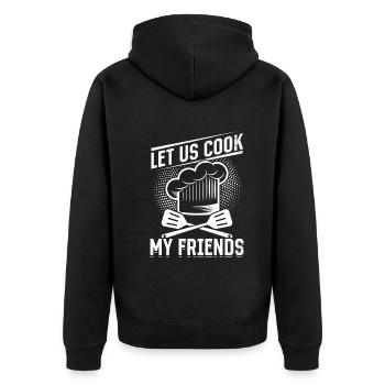 Laissez-nous cuisiner mes amis Cuisine Chapeau de chef Restaura - Veste à capuche bio Premium Unisexe - noir - Dos - Nico (187cm)