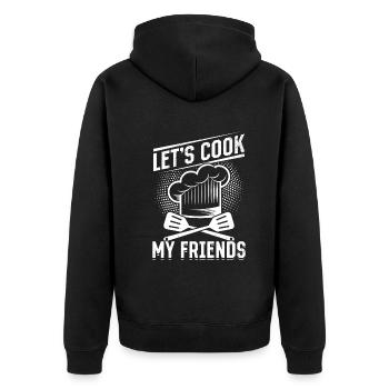 Let’s Cook My Friends Instruments de cuisine Restaura - Veste à capuche bio Premium Unisexe - noir - Dos - Nico (187cm)