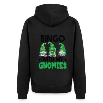 Bingo avec mes gnomies Bingo drôle - Veste à capuche bio Premium Unisexe - noir - Dos - Nico (187cm)