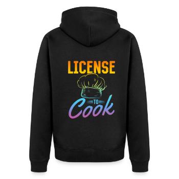 Licence pour cuisiner chapeau de chef Chef agréé Cuisine - Veste à capuche bio Premium Unisexe - noir - Dos - Nico (187cm)