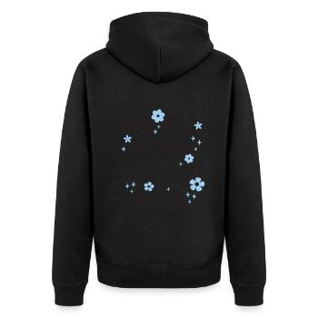 Dans mon ère Overthinker Overthink - Veste à capuche bio Premium Unisexe - noir - Dos - Nico (187cm)