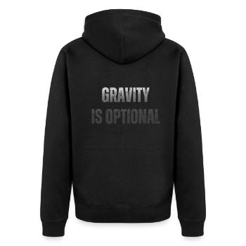 Wing Surfer Wingsurfing Retro Foil Wing - Unisex Premium Organic Zip Hoodie - black - Back - Nico (187cm)
