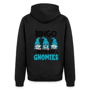 Bingo avec mes gnomies Bingo drôle - Veste à capuche bio Premium Unisexe - noir - Dos - Nico (187cm)