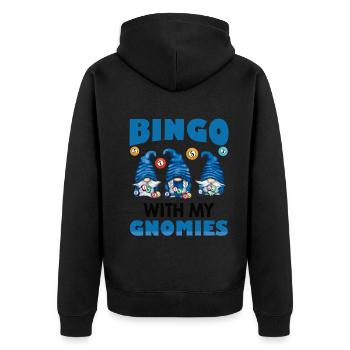 Bingo avec mes gnomies Bingo drôle - Veste à capuche bio Premium Unisexe - noir - Dos - Nico (187cm)