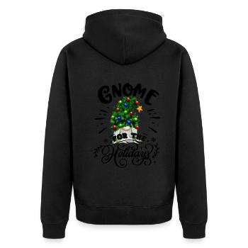 Gnomies Gnome pour les fêtes de Noël - Veste à capuche bio Premium Unisexe - noir - Dos - Nico (187cm)