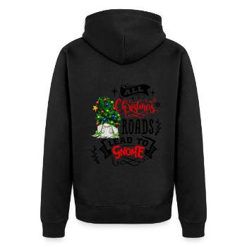 Gnomies de Noël Tous les chemins mènent au Gnome - Veste à capuche bio Premium Unisexe - noir - Dos - Nico (187cm)
