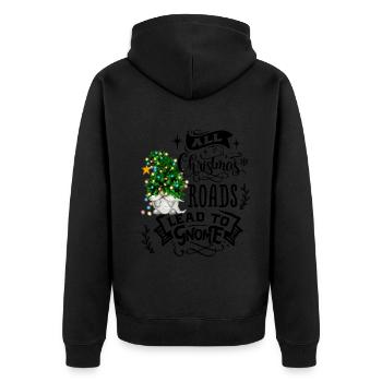 Gnomies de Noël Tous les chemins mènent au Gnome - Veste à capuche bio Premium Unisexe - noir - Dos - Nico (187cm)