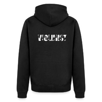 Violinist Many Violin Instruments Violinist Musici - Unisex Premium Bio Zip Hoodie - Schwarz - Hinten - Nico (187cm)