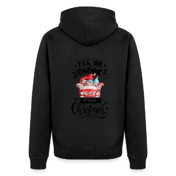 Je serai gnome pour Noël Weihnachtsgnom - Veste à capuche bio Premium Unisexe - noir - Dos - Nico (187cm)