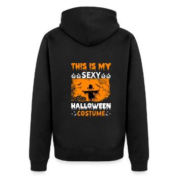 This Is My Sexy Halloween Costume Halloween Ghost - Unisex Premium Bio Zip Hoodie - Schwarz - Hinten - Nico (187cm)