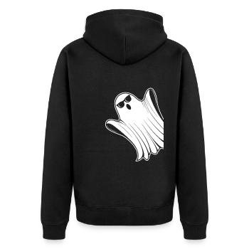 Drôle De Fête D’halloween Halloween Ghost - Veste à capuche bio Premium Unisexe - noir - Dos - Nico (187cm)