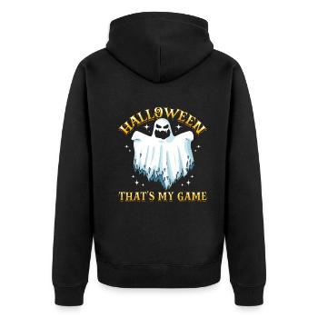 Halloween That's My Game - Funny Halloween Party G - Unisex Premium Organic Zip Hoodie - black - Back - Nico (187cm)