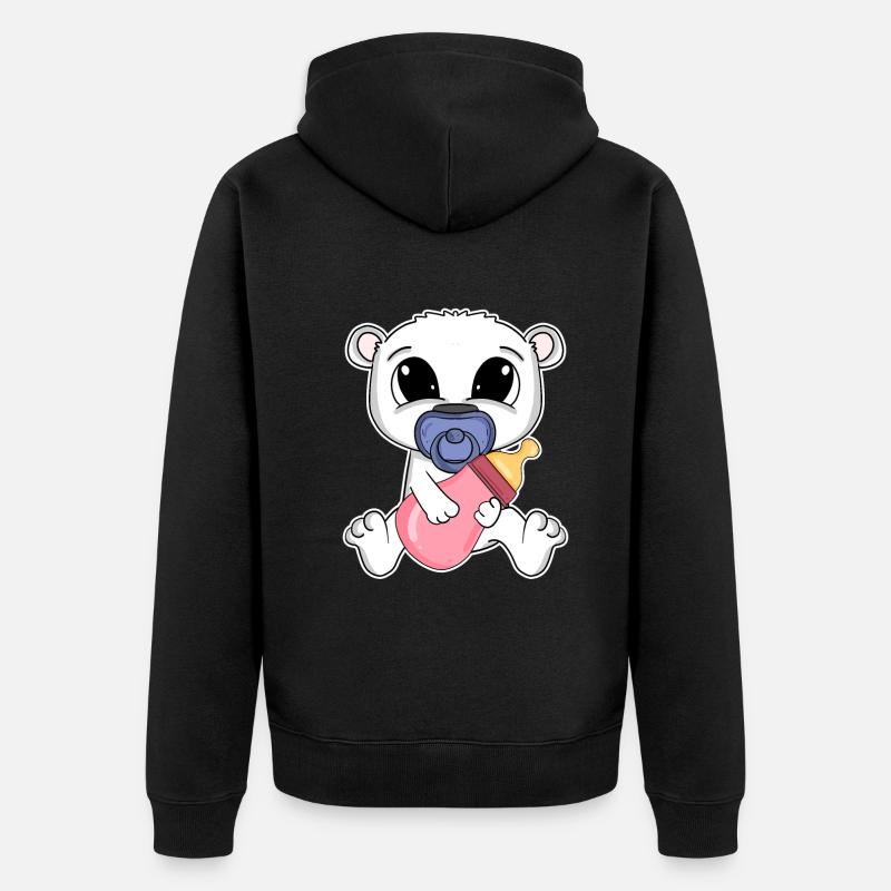 Bébé ours - Veste à capuche bio Premium Unisexe - noir