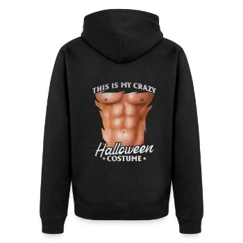 This Is My Crazy Halloween Costume Halloween Funny - Unisex Premium Bio Zip Hoodie - Schwarz - Hinten - Nico (187cm)