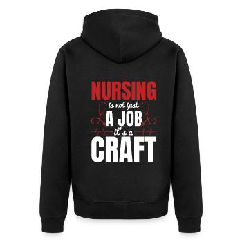 Les soins infirmiers ne sont pas seulement un travail, c’est un métier - Nursing N - Veste à capuche bio Premium Unisexe - noir - Dos - Nico (187cm)