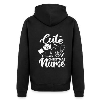 Étudiants en soins infirmiers École d’infirmières Noël mignon seulement - Veste à capuche bio Premium Unisexe - noir - Dos - Nico (187cm)
