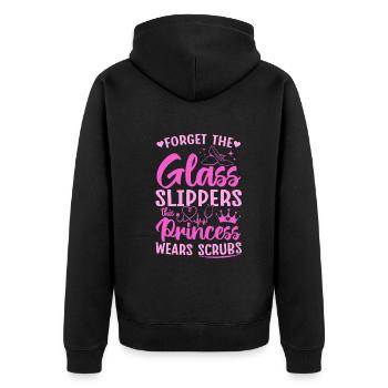 Geriatric Nurse Registered Nurse Hospital Nurse - Unisex Premium Bio Zip Hoodie - Schwarz - Hinten - Nico (187cm)