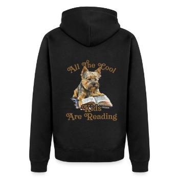 Tous les enfants cool chien de lecture - Veste à capuche bio Premium Unisexe - noir - Dos - Nico (187cm)