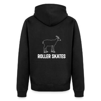 Drôle Patins à roulettes Chèvre Patins à roulettes - Veste à capuche bio Premium Unisexe - noir - Dos - Nico (187cm)