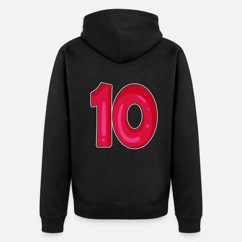 10 - Veste à capuche bio Premium Unisexe - noir