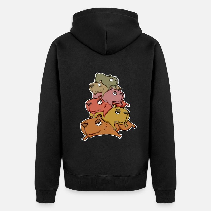 Capybara Tas de Capybara - Veste à capuche bio Premium Unisexe - noir