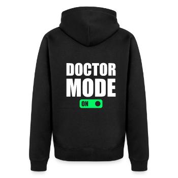 Mode Médecin Activé - Médecin Hospitalier Humour Médical - Veste à capuche bio Premium Unisexe - noir - Dos - Nico (187cm)