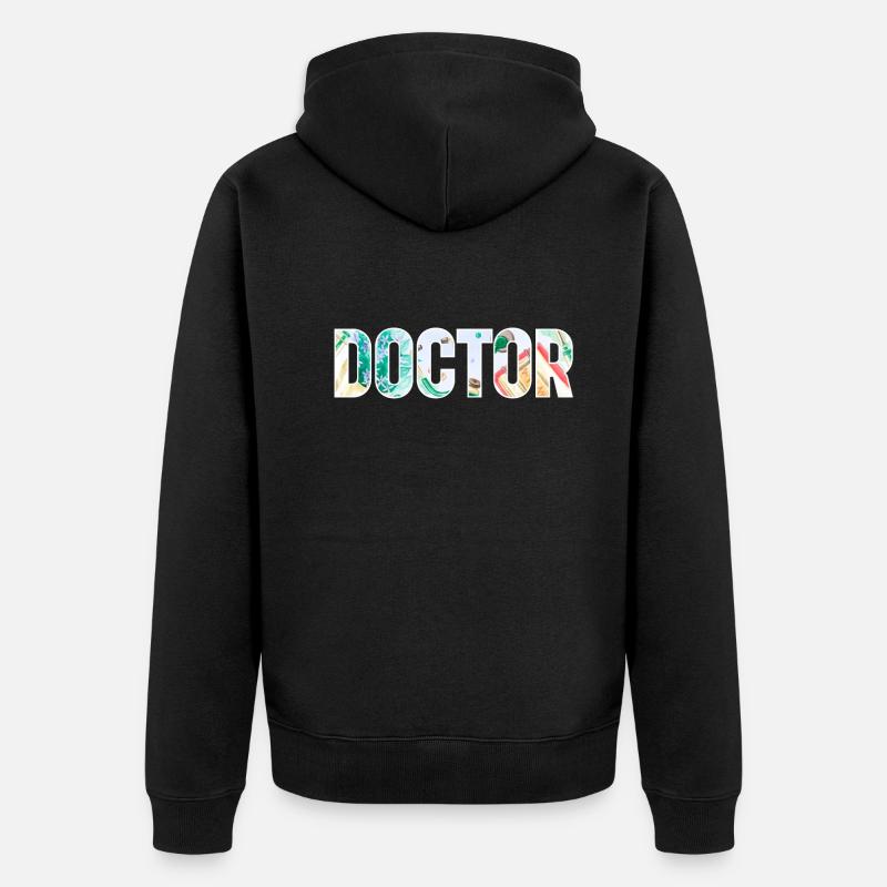 Médecin - Veste à capuche bio Premium Unisexe - noir