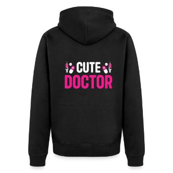 Médecin d’urgence Médecin de l’hôpital Vie Médecin mignon - Veste à capuche bio Premium Unisexe - noir - Dos - Nico (187cm)