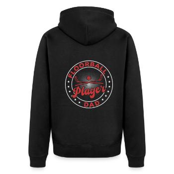 Papa Joueur De Floorball Unihockey Floorball Papa - Veste à capuche bio Premium Unisexe - noir - Dos - Nico (187cm)