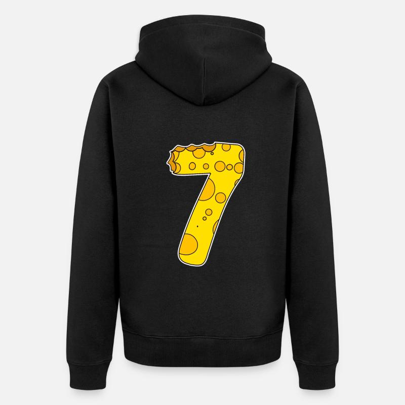 Graphique 7 - Veste à capuche bio Premium Unisexe - noir