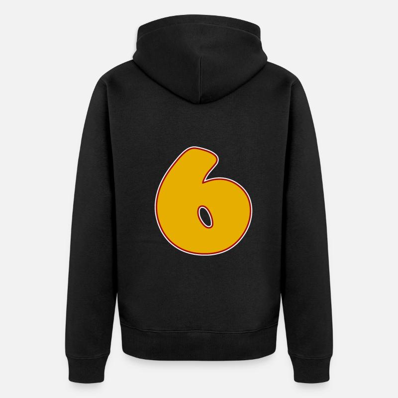 6 - Unisex Premium Bio Zip Hoodie - Schwarz