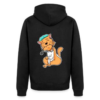 Cadeau de médecine vétérinaire vétérinaire pour animaux - Veste à capuche bio Premium Unisexe - noir - Dos - Nico (187cm)