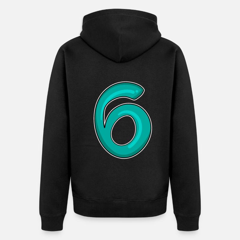 6 - Veste à capuche bio Premium Unisexe - noir