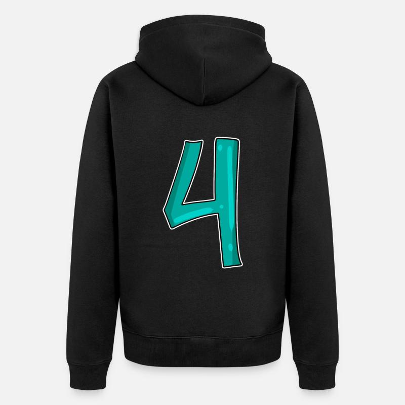 4 - Veste à capuche bio Premium Unisexe - noir