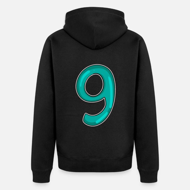 9 - Veste à capuche bio Premium Unisexe - noir