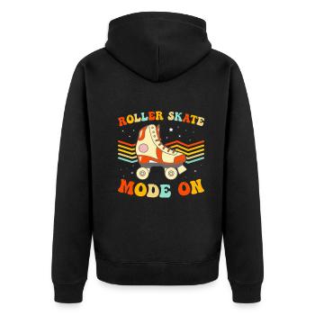 Roller Skates Roller Skating - Roller Skate Mode O - Unisex Premium Bio Zip Hoodie - Schwarz - Hinten - Nico (187cm)